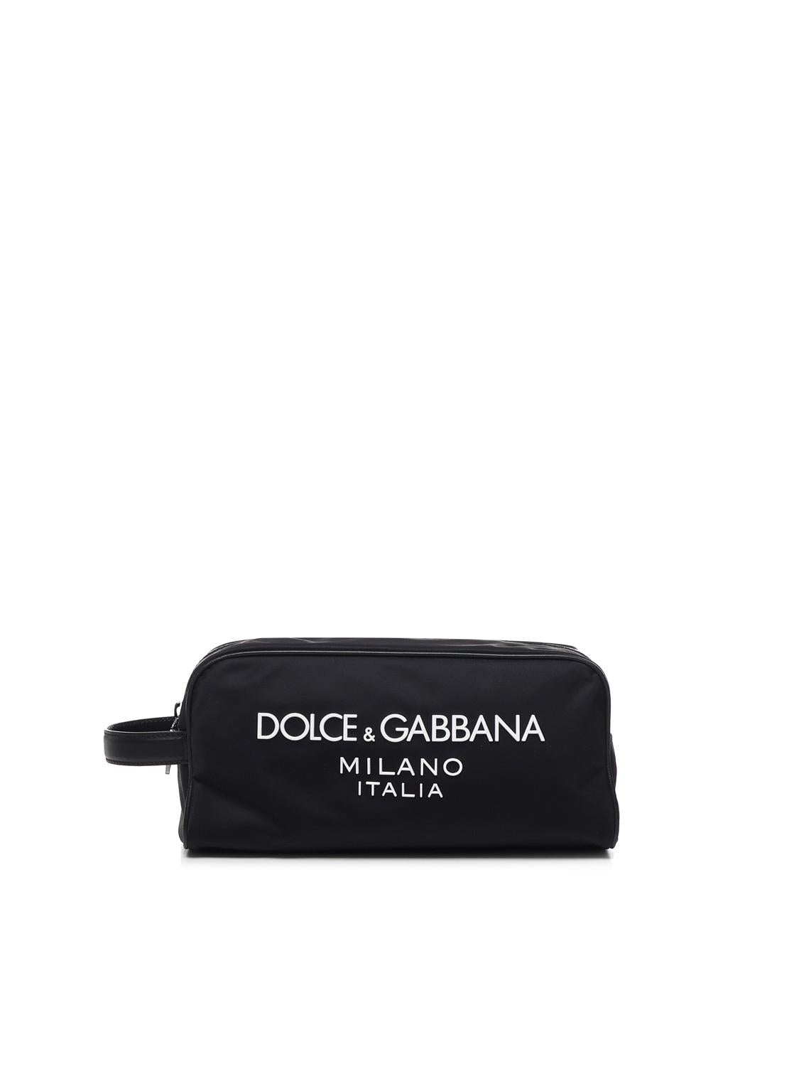 Necessaire in nylon con logo gommato BT0989 AG1828B956 DOLCE & GABBANA 