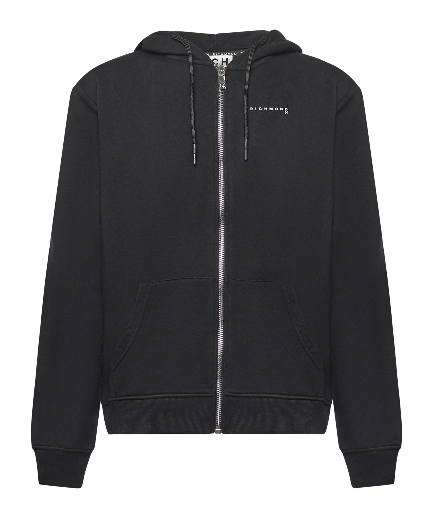 Felpa con zip e logo UMA25008FE BLACK RICHMOND X 