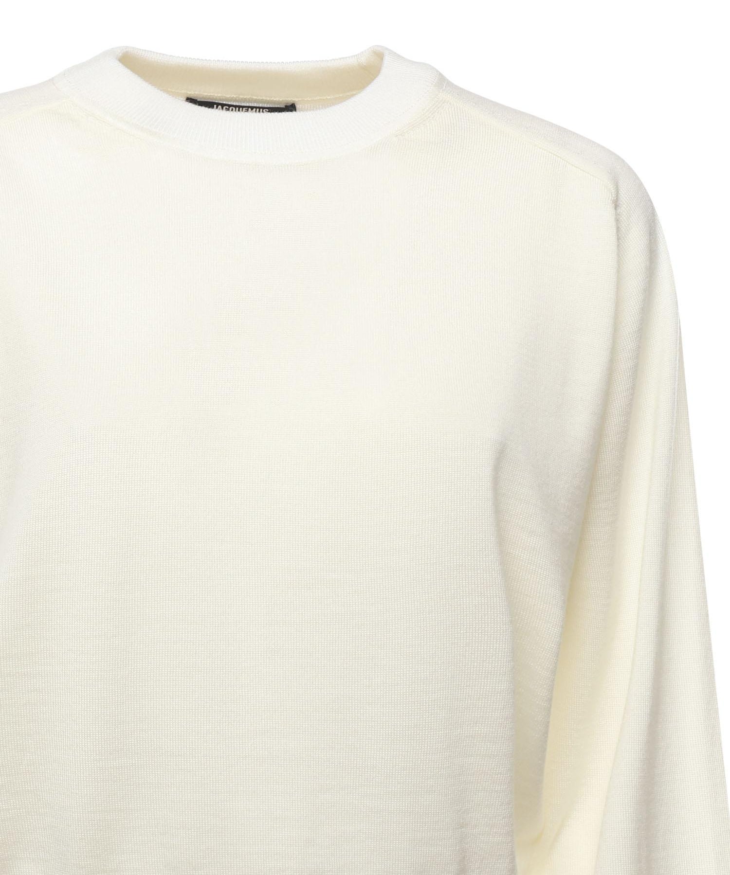 Maglione con logo ricamato 25HSWW00632AK00299 110 JACQUEMUS 