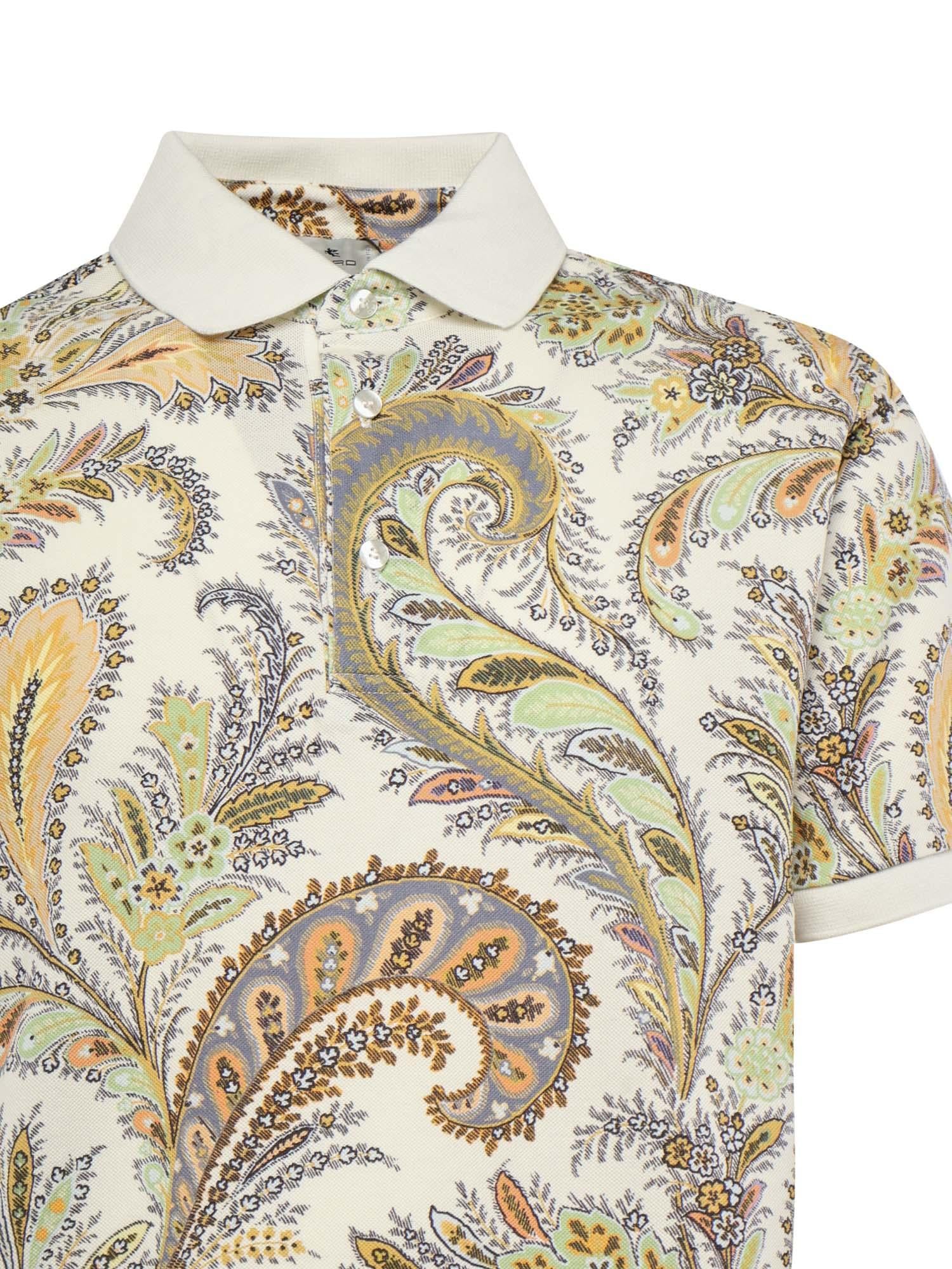 Polo in cotone paisley floreale MRMD0004 AK930X0800 ETRO 