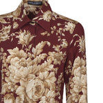 Camicia in charmeuse stampa Rose F5R64T FSA7YHR4OX DOLCE & GABBANA 