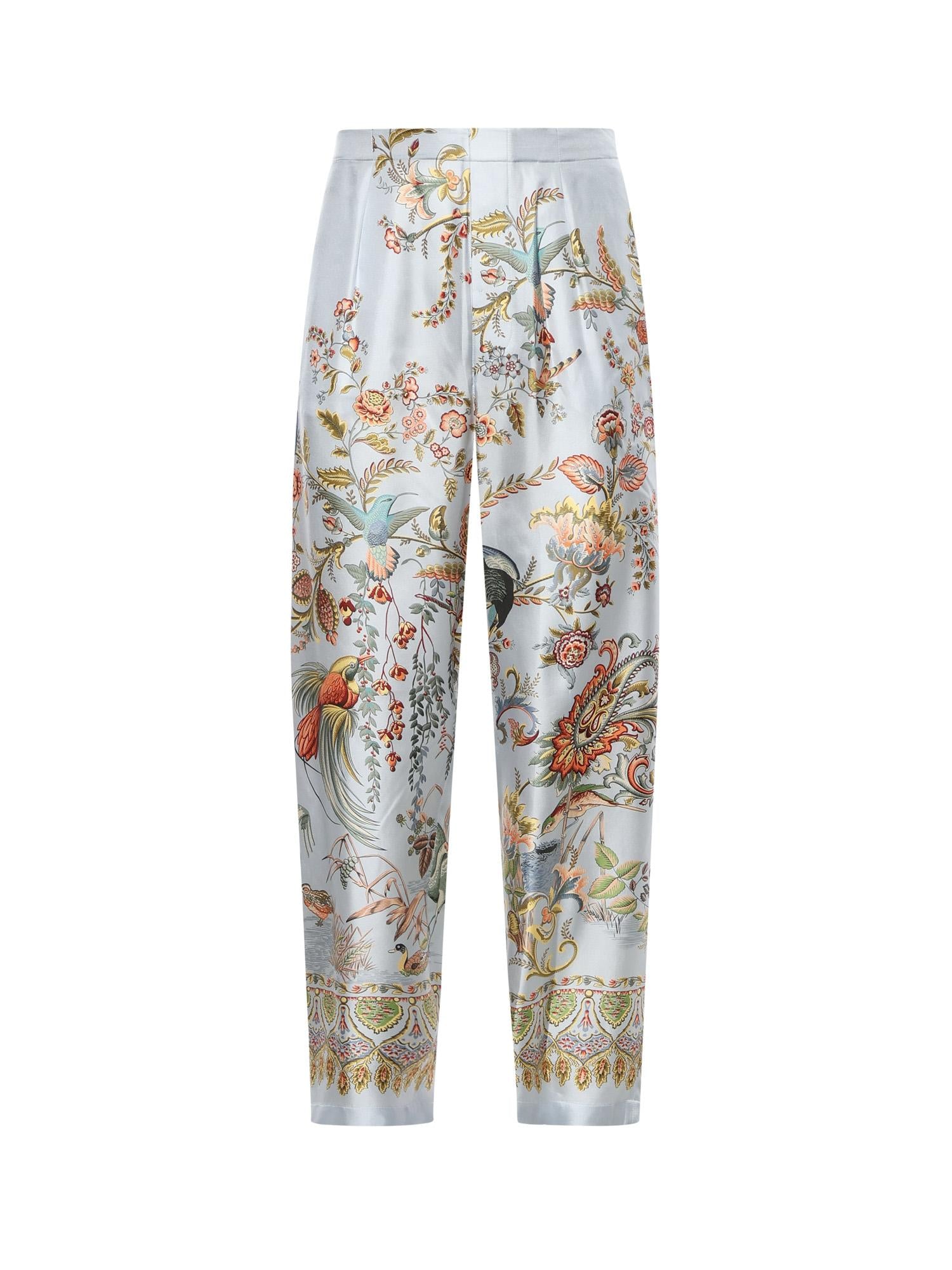 Pantaloni in seta con stampa MREA0006 99SP1M6X0880 ETRO 
