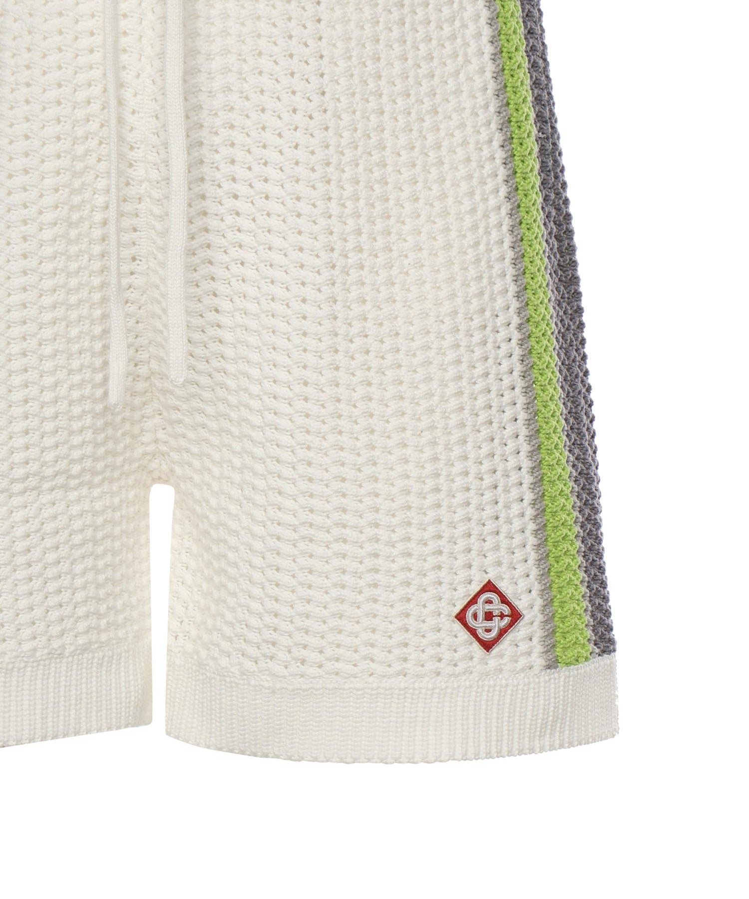 Shorts a righe all'uncinetto MSP26KW1208 01 CASABLANCA 