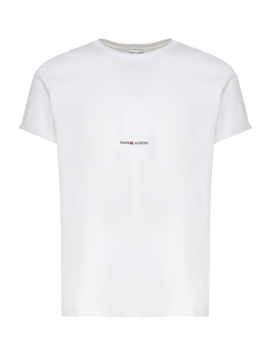 T-shirt in cotone con logo 464572 YB2DQ9000 SAINT LAURENT 