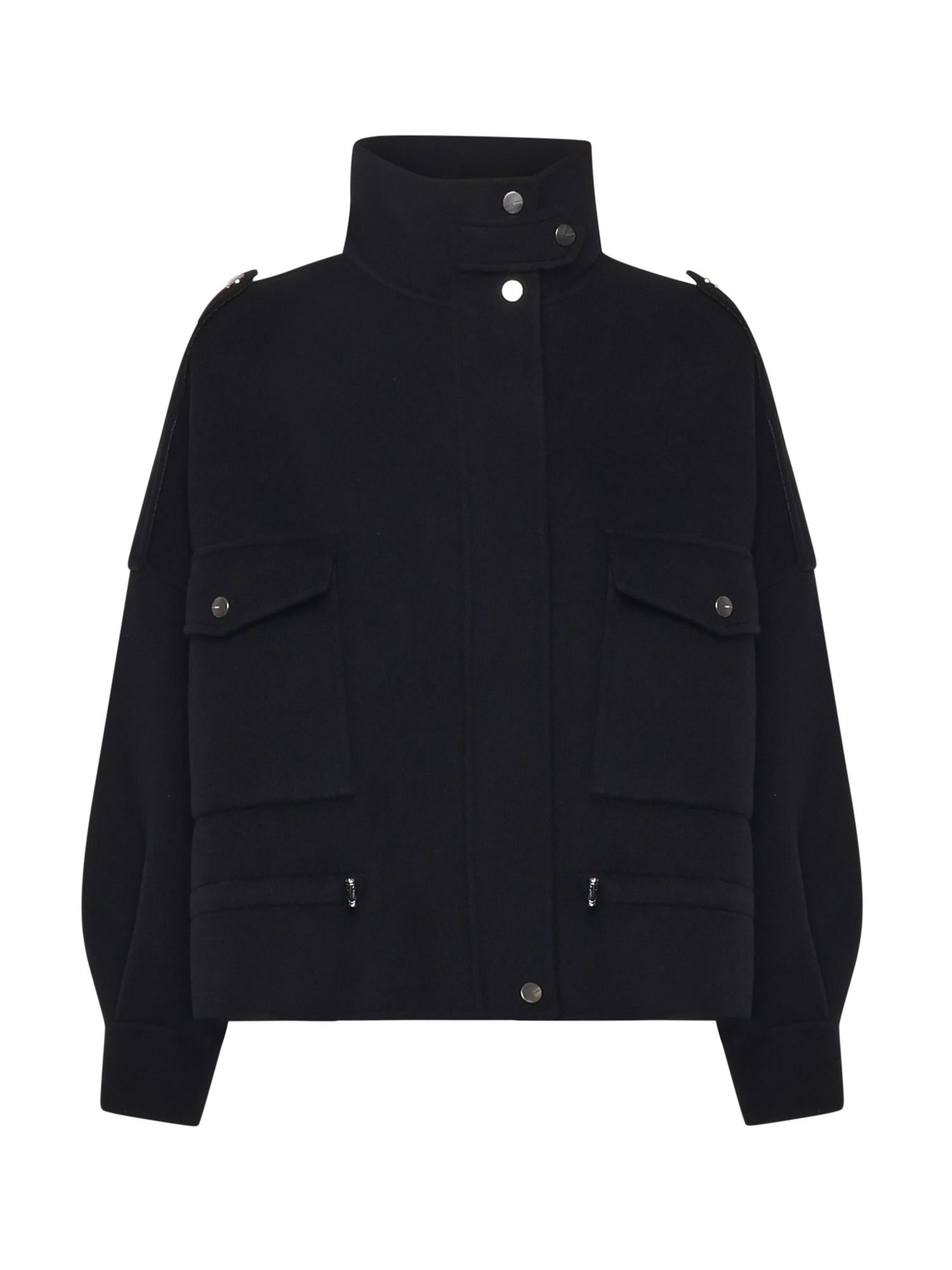 Caban in panno double con collo alto<BR/> 105341 A2XMZ99 PINKO 
