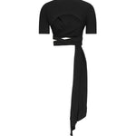 Top in crêpe di misto viscosa AA9H1250W071B 995 ALAIA 