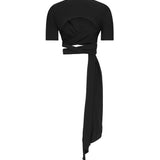 Top in crêpe di misto viscosa AA9H1250W071B 995 ALAIA 