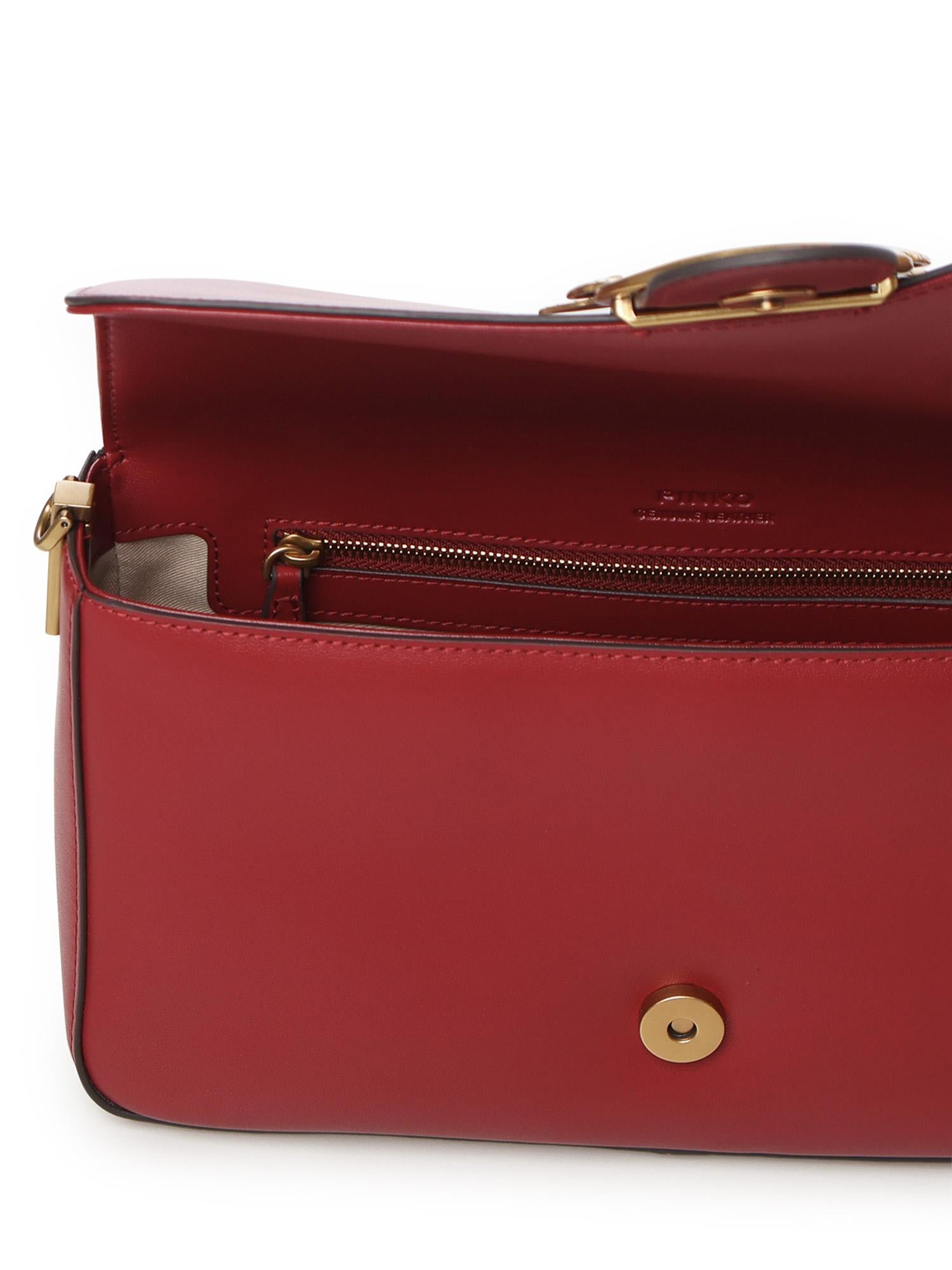 Borsa Love Bag One Slouchy in pelle 105823 A0QOOA4Q PINKO 