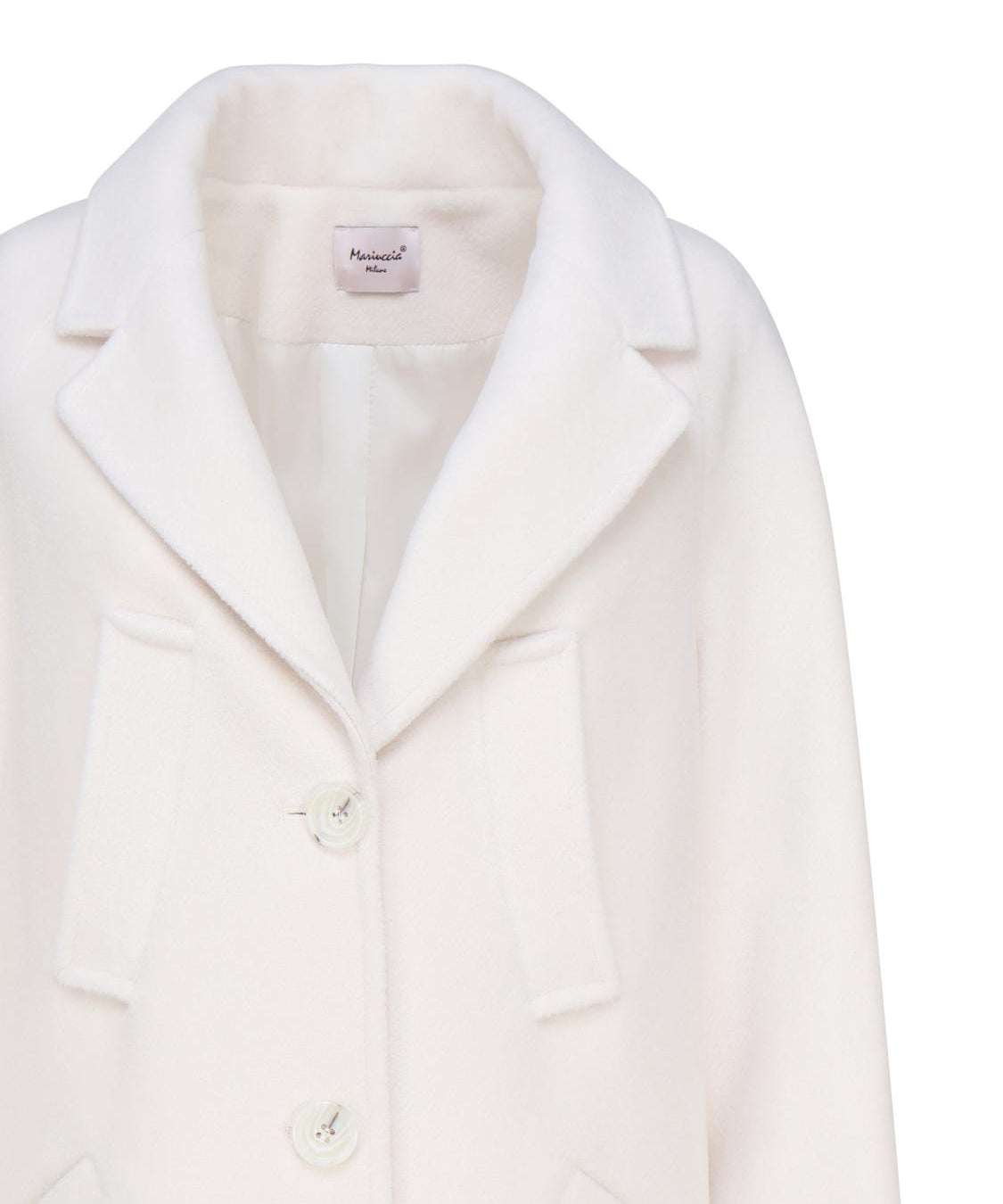 Cappotto monopetto in lana MDFW23830 -PANNA MARIUCCIA Milano 