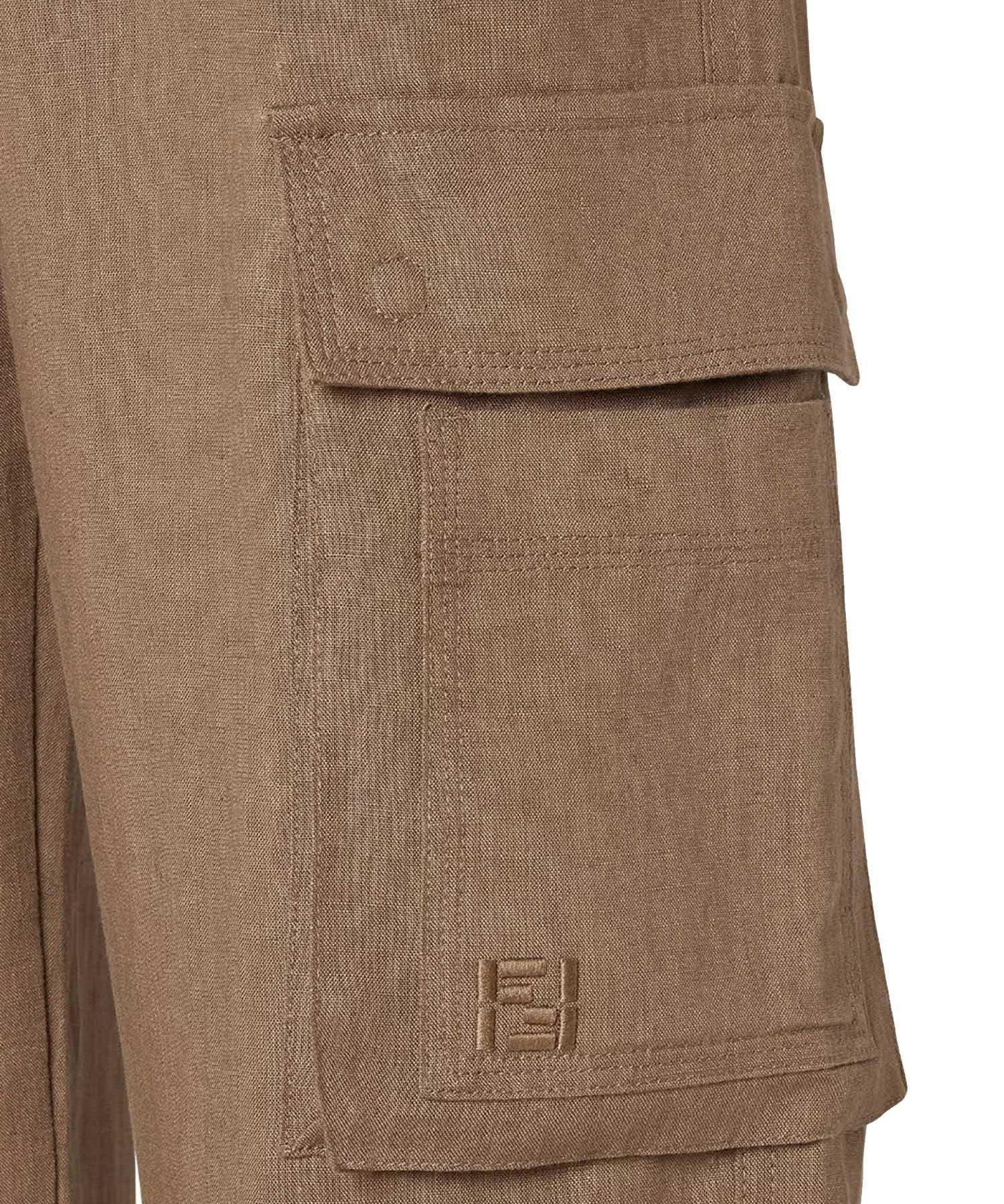 Pantaloni in lino FB1135 AVSGF19FJ FENDI 