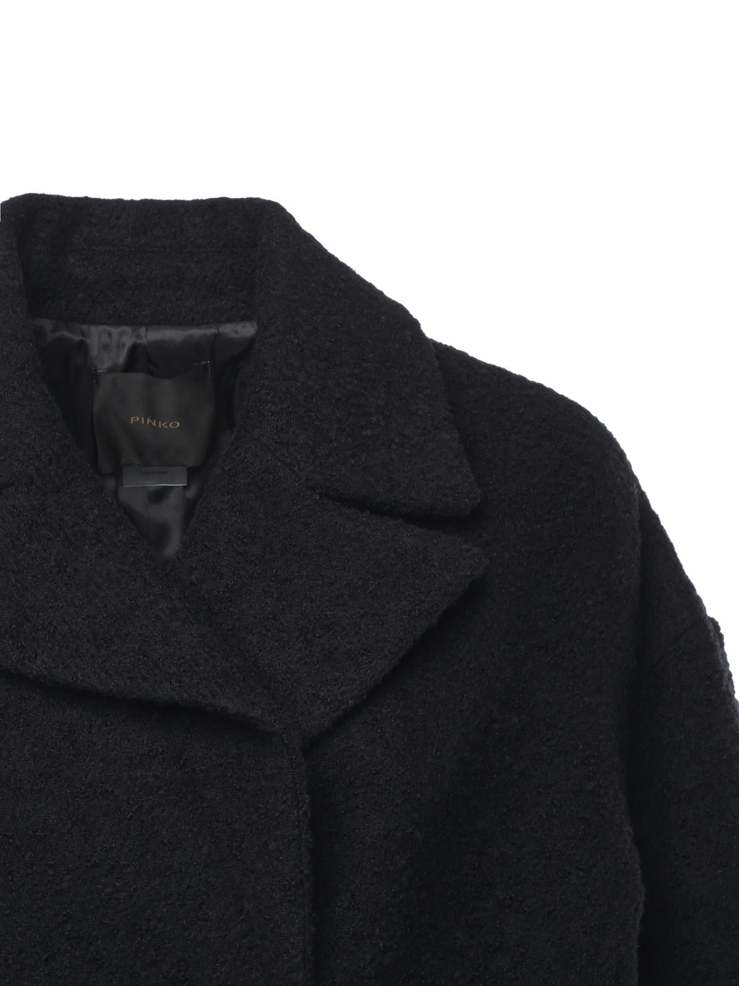 Cappotto caban doppiopetto in bouclé 105559 A2SHG02 PINKO 