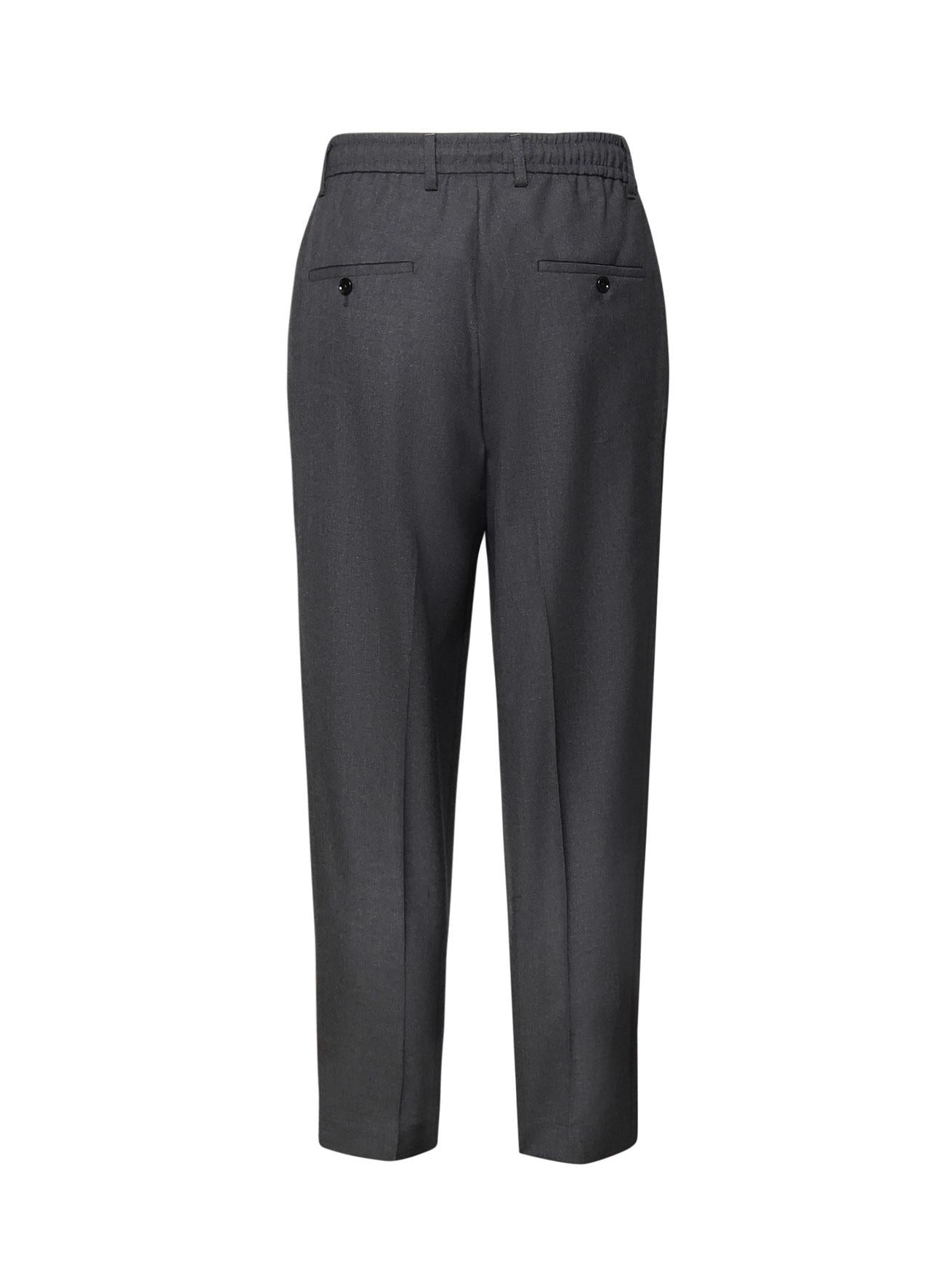 Pantaloni in lana vergine DOMINIQUE WMLGRIGIO SCURO MELANGE BE ABLE 