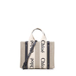 Tote bag piccola woody in lino CHC22AS397I26 91J CHLOÉ 