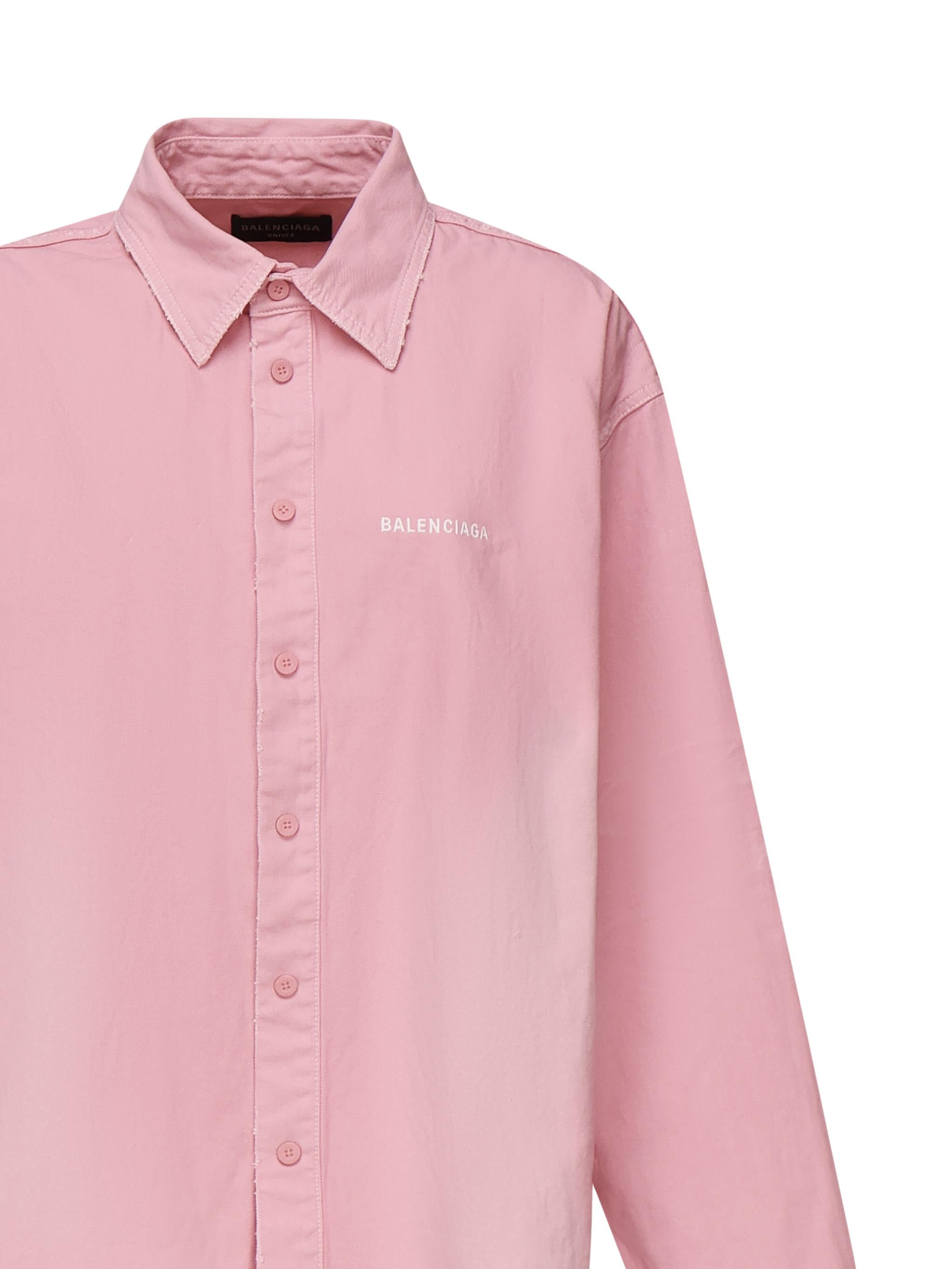 Camicia con logo in denim 822840 TRWB12014 BALENCIAGA 