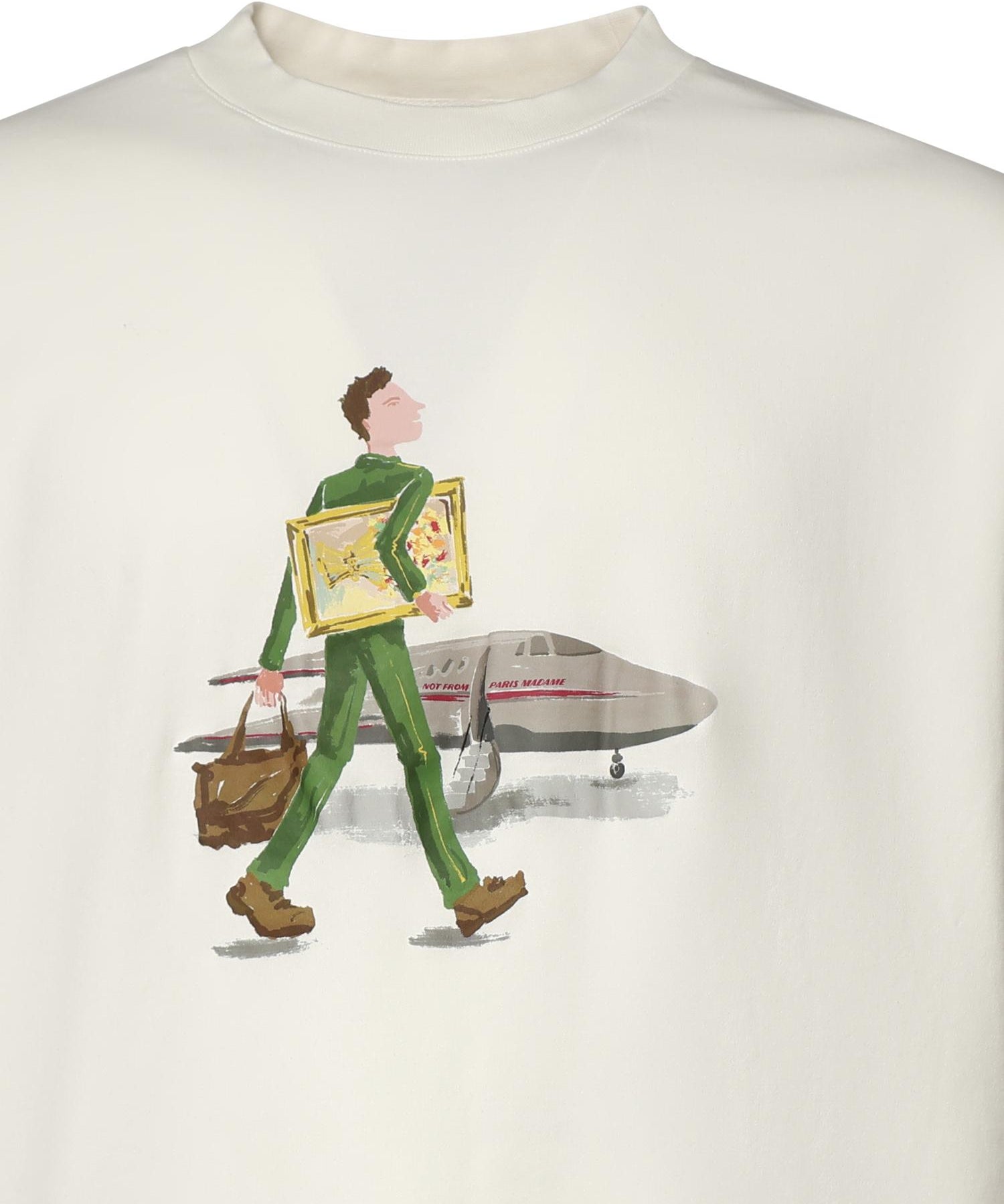 T-shirt L'Homme au tableau in cotone JTS290CO002 OW Drôle de Monsieur 