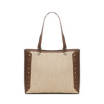 Shopper in rafia con borchie JC4274PP0MKW1 10A LOVE MOSCHINO 