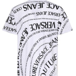 T-shirt in jersey di cotone con stampa 80GAH6R1 JS555L02 VERSACE JEANS COUTURE 
