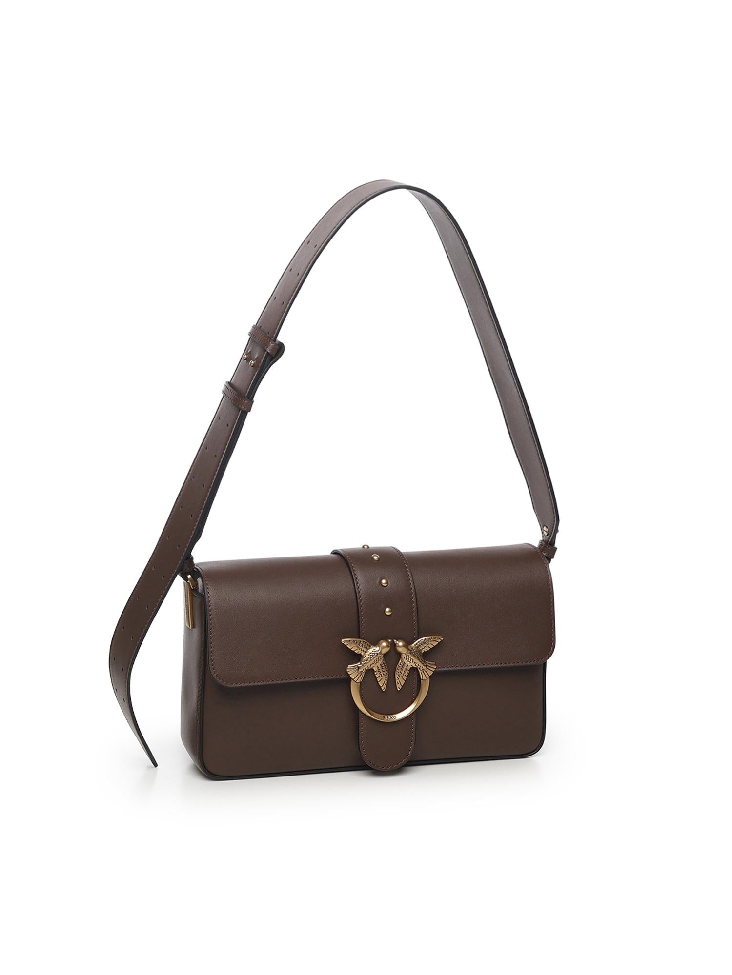 Borsa a spalla Love Bag grande in pelle 104524 A0QOL74Q PINKO 