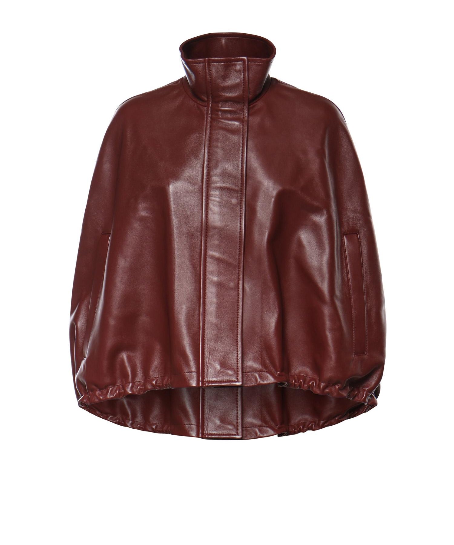 Mantella cropped in pelle 871813 TUS126500 BALENCIAGA 