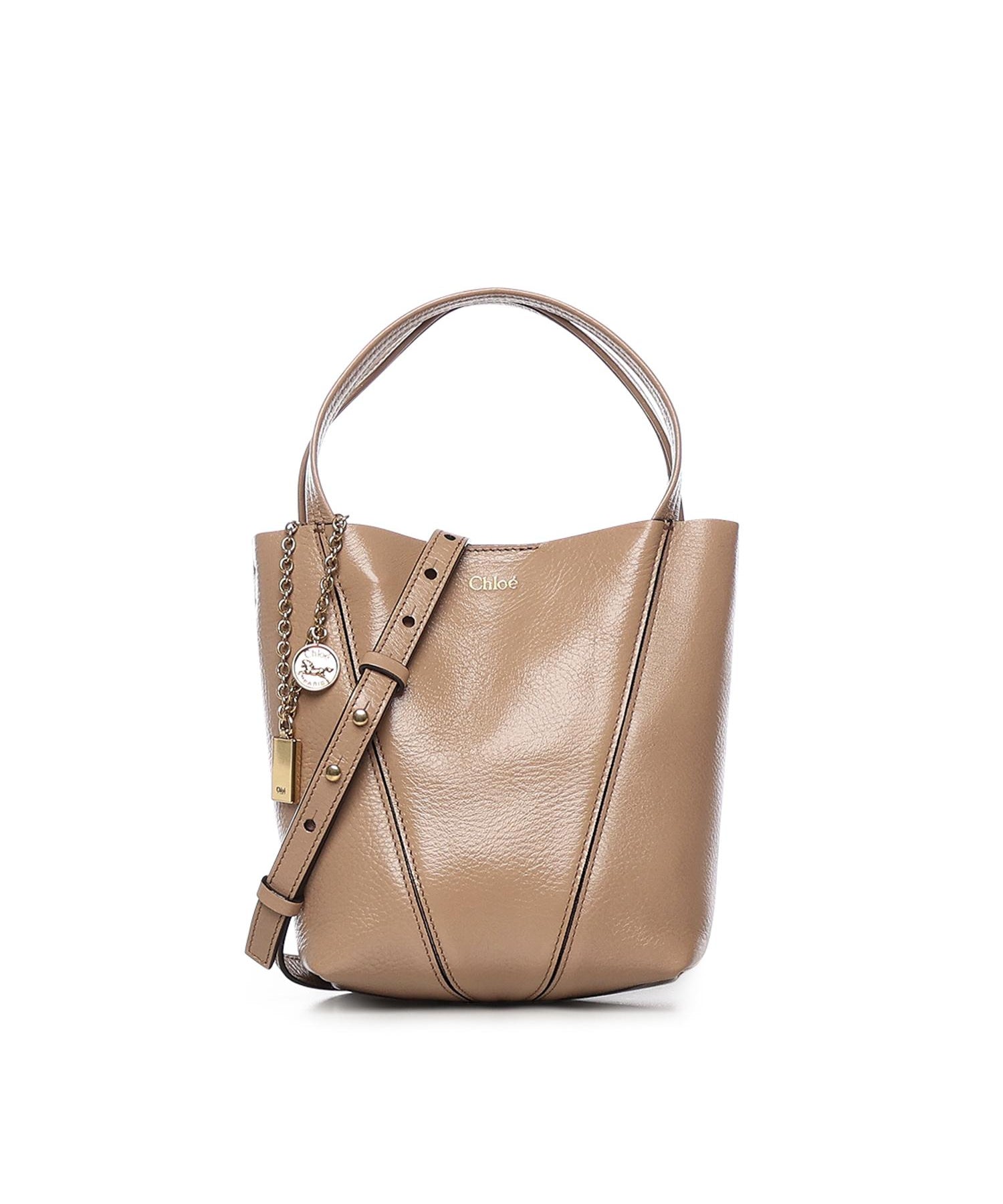 Tote bag piccola Chloé Spin in pelle CH25SS812N84 527 CHLOÉ 