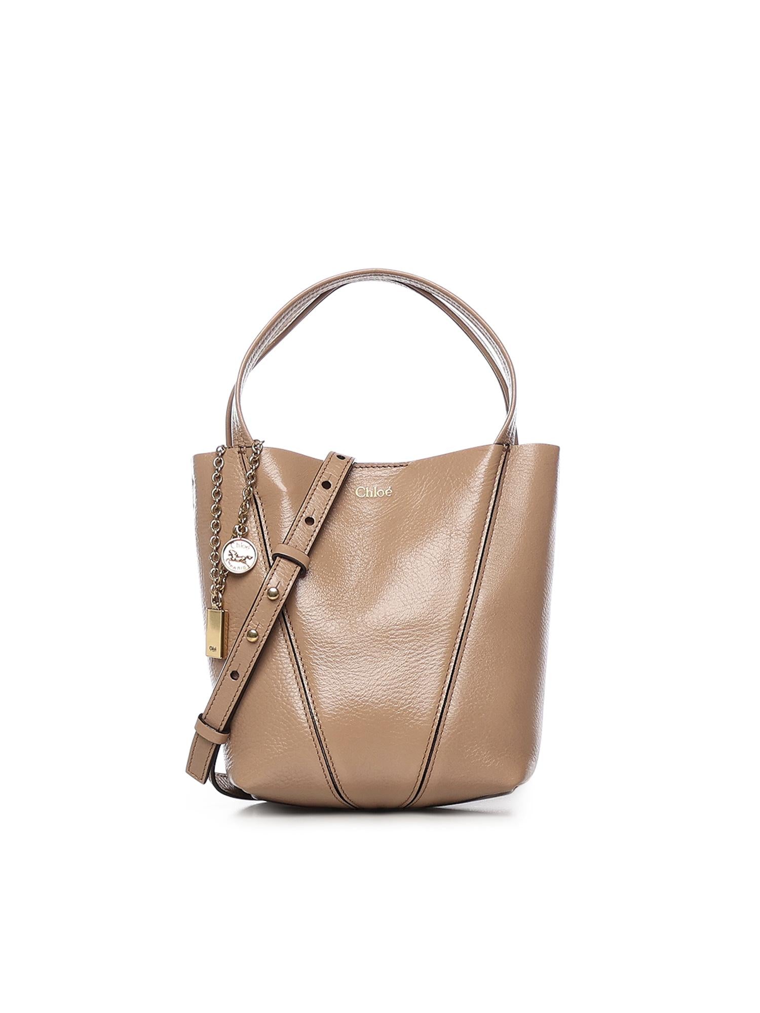 Tote bag piccola Chloé Spin in pelle CH25SS812N84 527 CHLOÉ 