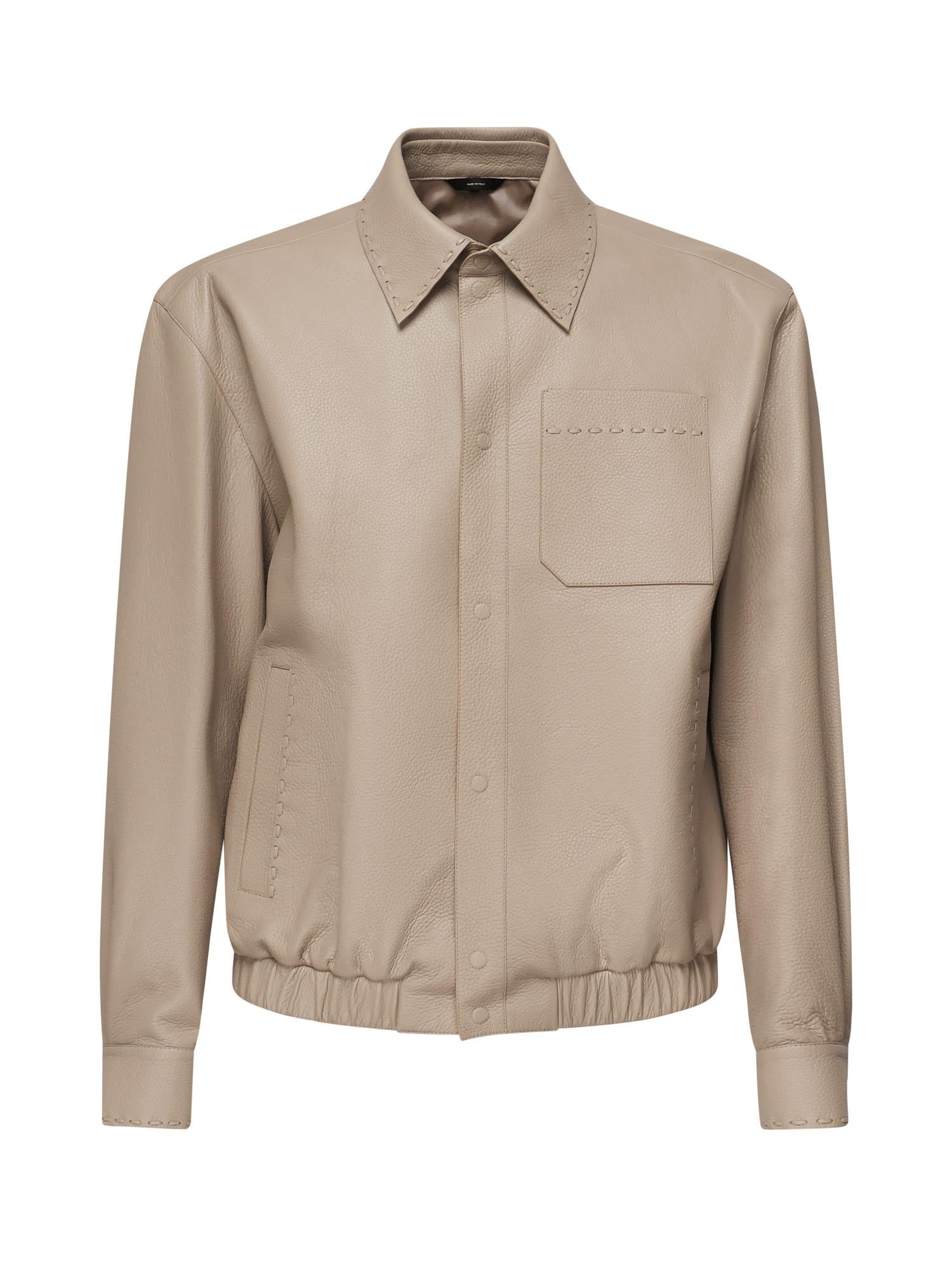 Giubbotto Selleria in pelle FPJ884 ATG3F0QB9 FENDI 