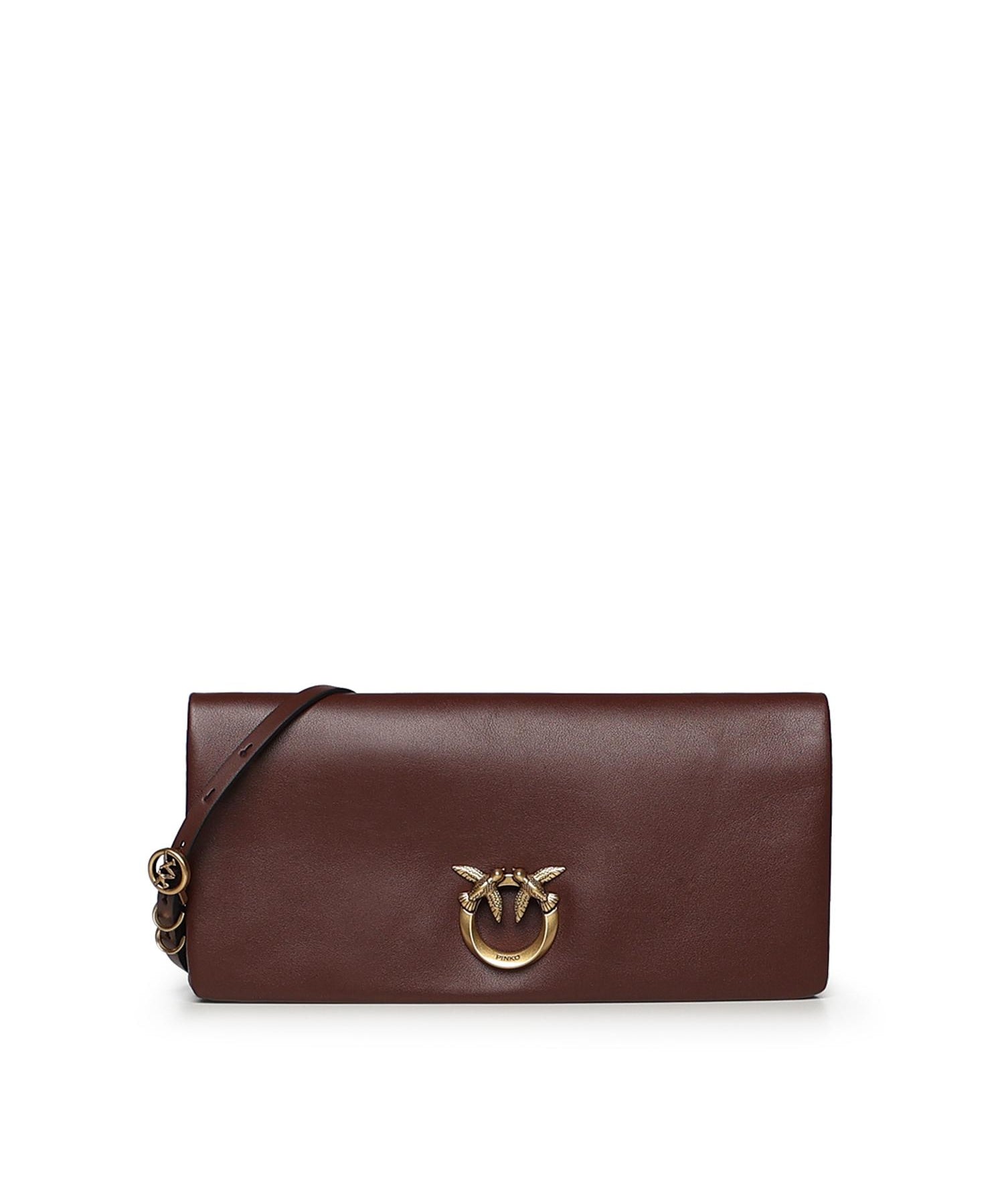 Pochette Love Bag Click Soft Horizontal in pelle 106022 A0QOR49Q PINKO 