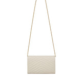 Pochette con catena Cassandre in pelle grain de poudre 377828 BOW019207 SAINT LAURENT 