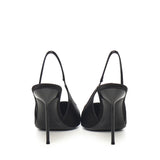 Slingback Lidia in raso PX913XTSAT BLACK PARIS TEXAS 