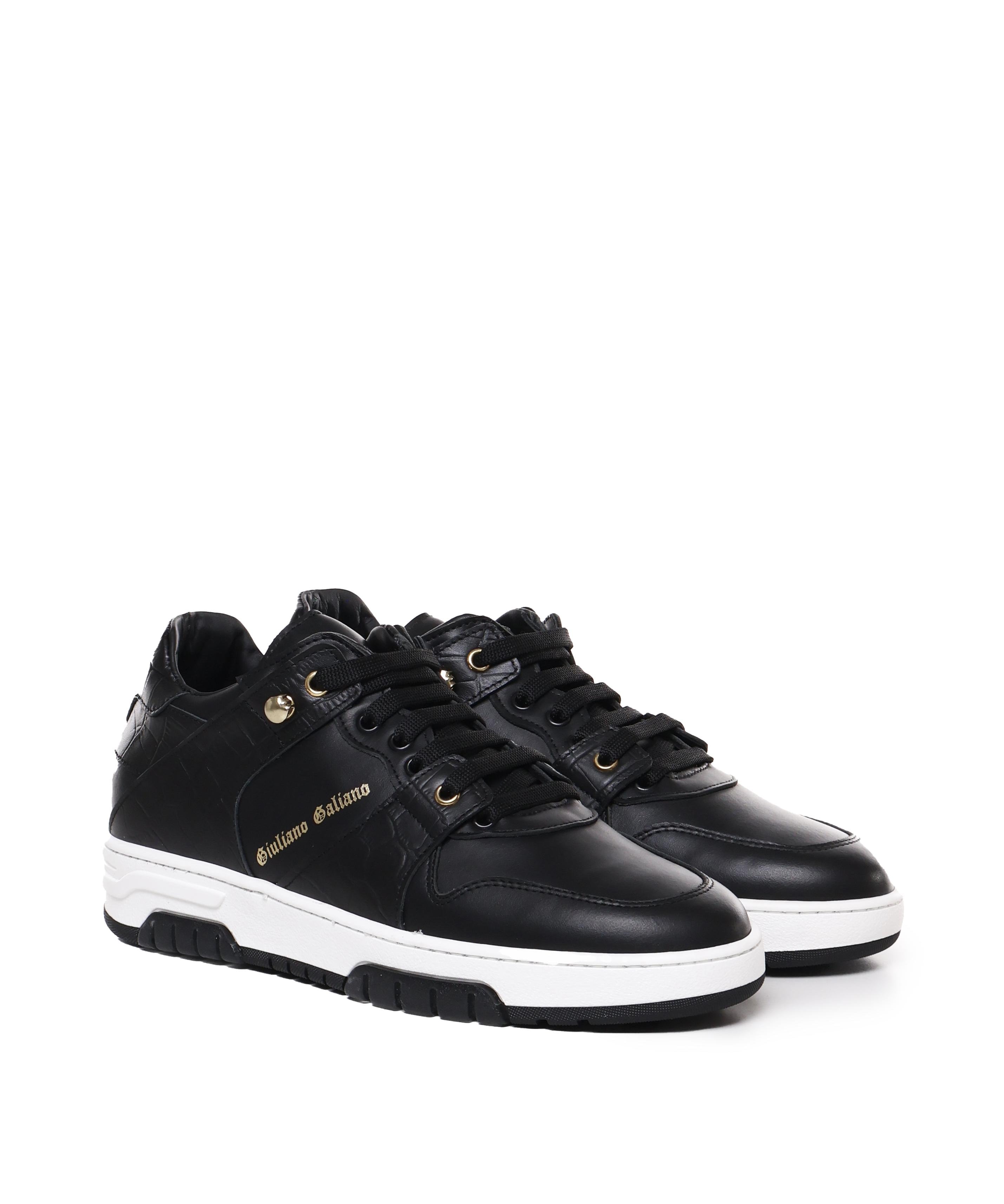 Sneakers basse Legend in pelle<BR/> LEGEND LOW/CROCKBLACK/BLACK GIULIANO GALIANO 