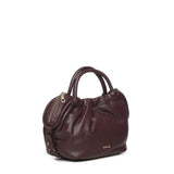 Borsa in pelle con logo<BR/> BIBP9E702 PRUGNA BIASIA 