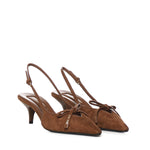 Décolleté slingback in suede con fiocco 5I474E 008F0316 MIU MIU 