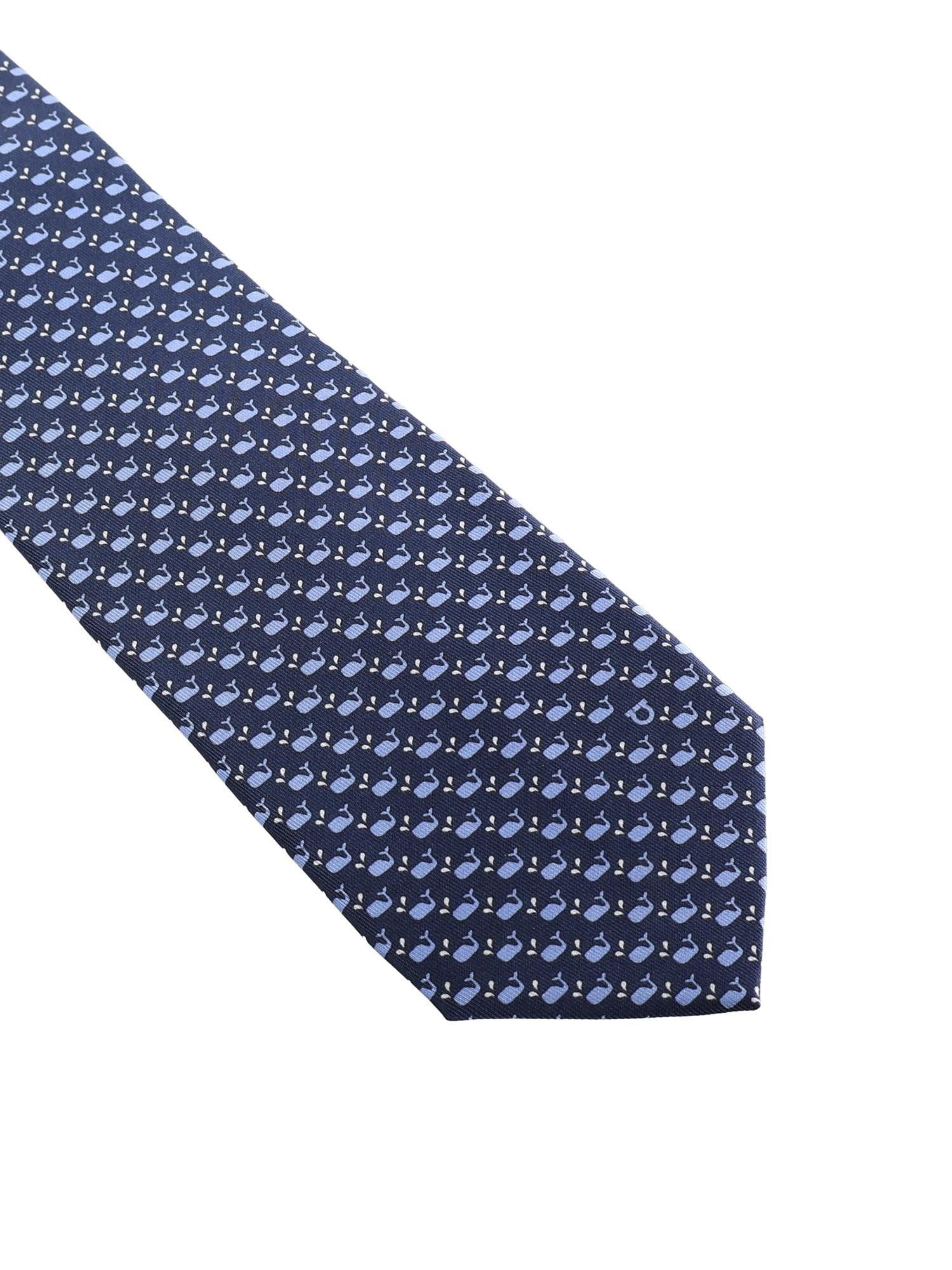 Cravatta in seta con stampa 351251 784011002 FERRAGAMO 