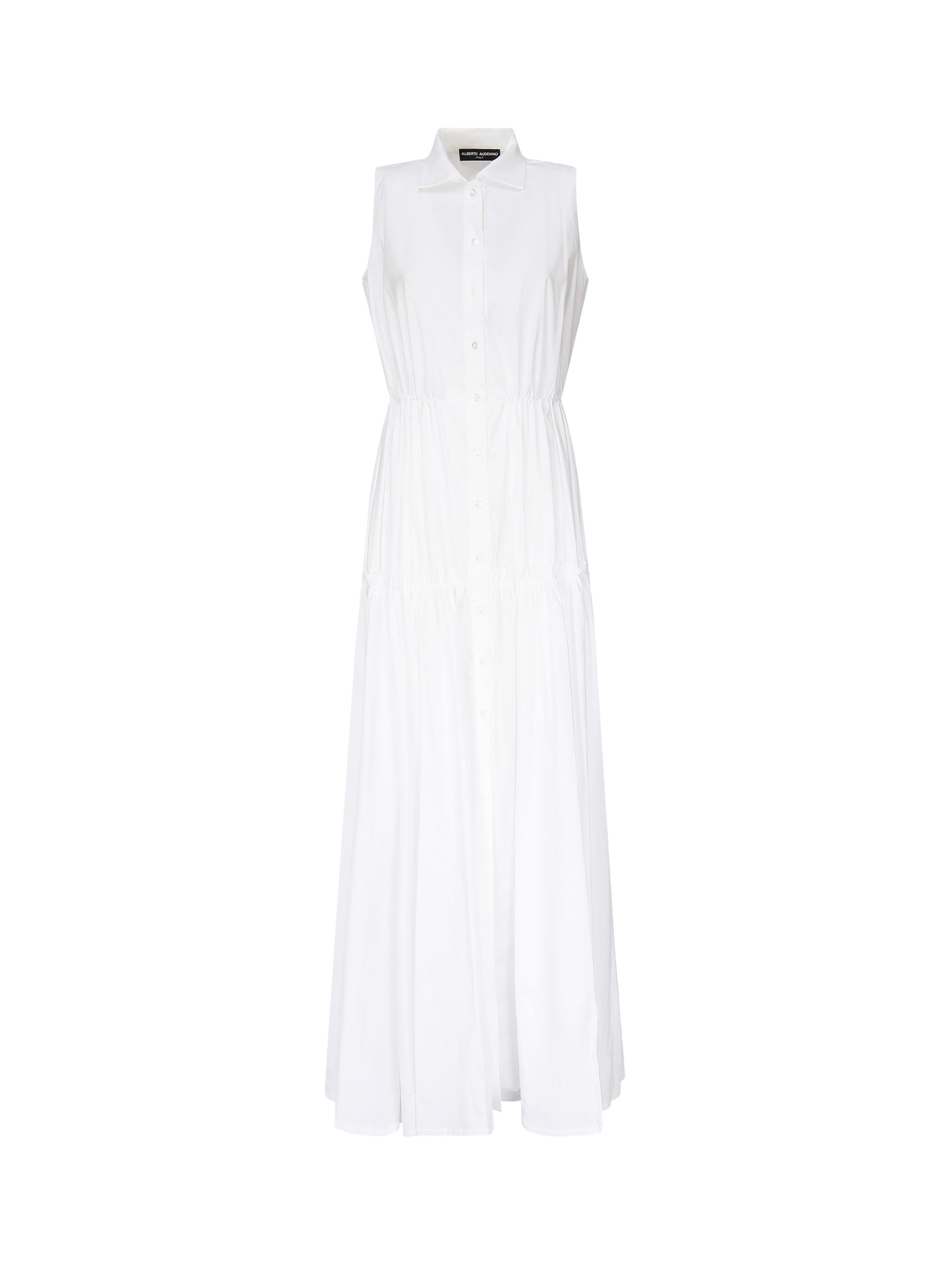 Vestito chemisier Lily in cotone AUS5LILYW WHITE ALBERTO AUDENINO 