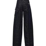 Jeans cargo in denim PF26831P BL SELF-PORTRAIT 