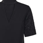 Abito stile T-shirt con strass 105523 A2POZ99 PINKO 
