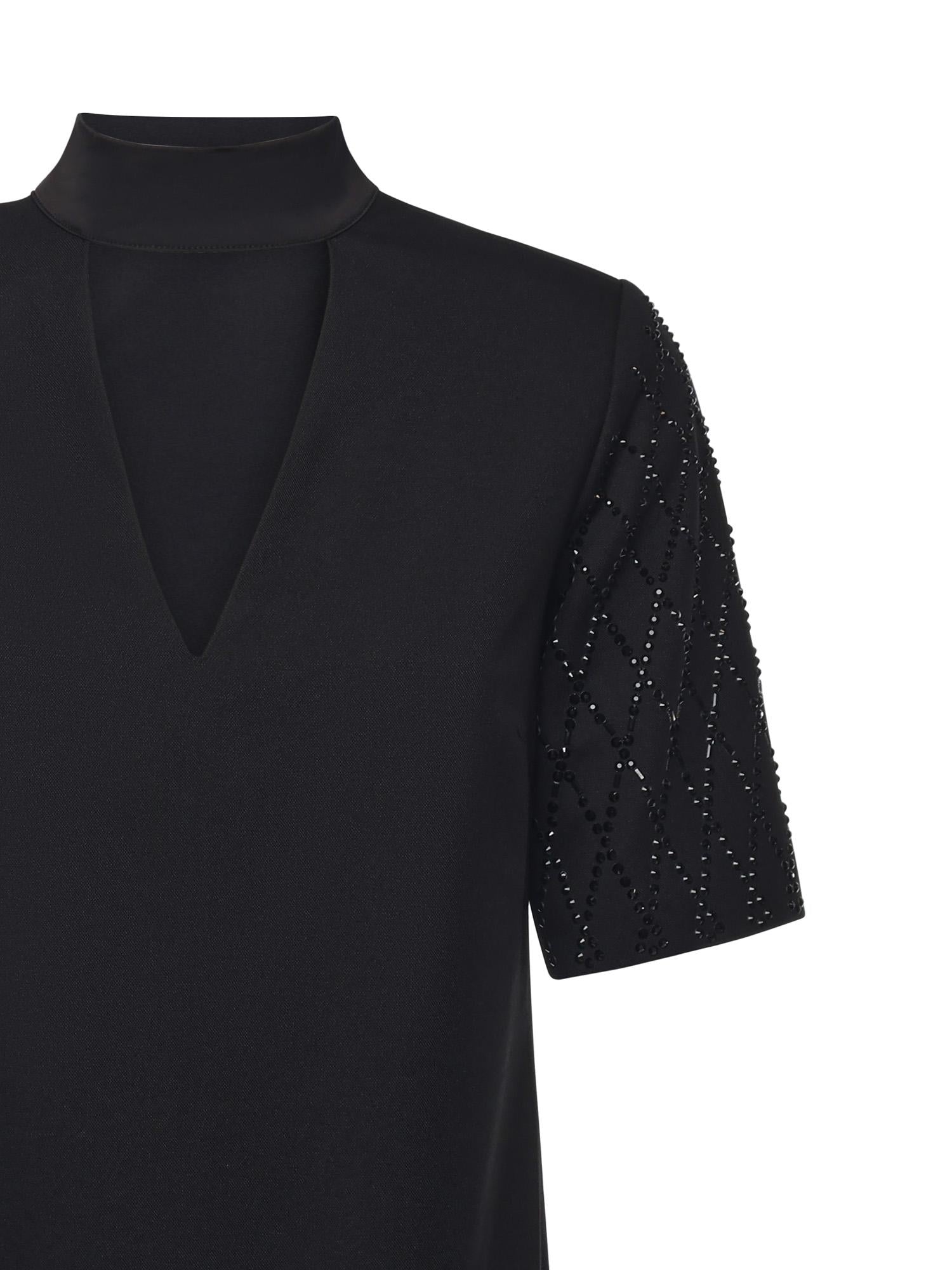 Abito stile T-shirt con strass 105523 A2POZ99 PINKO 