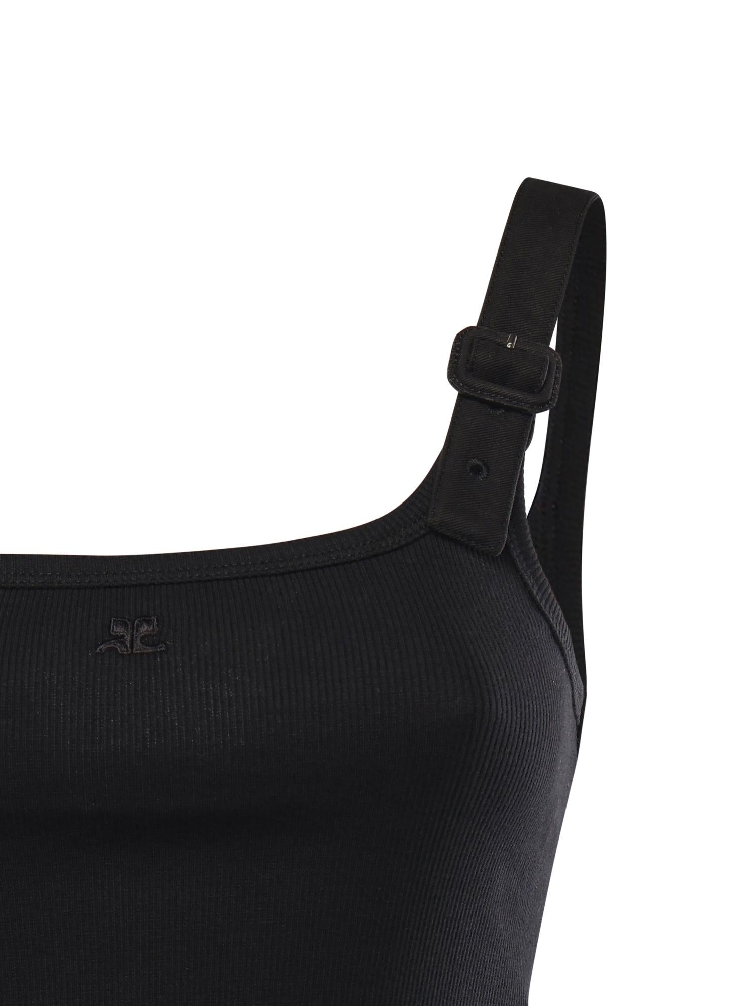 Canotta 90's con fibbia in cotone 126JDE153JS0194 9999 COURREGES 