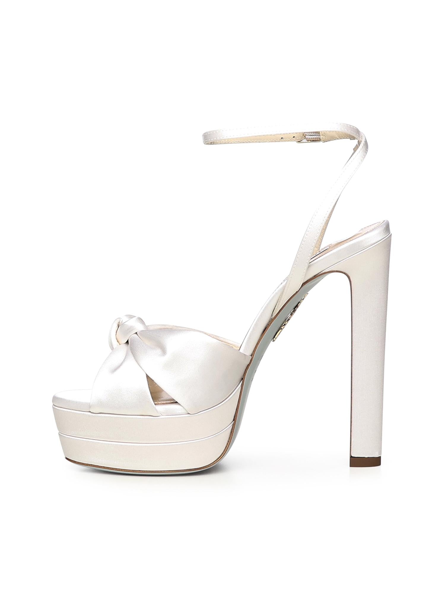 Sandali 'Cupid Bridal Plateau' in raso CPDHIGBR SATFFF AQUAZZURA 