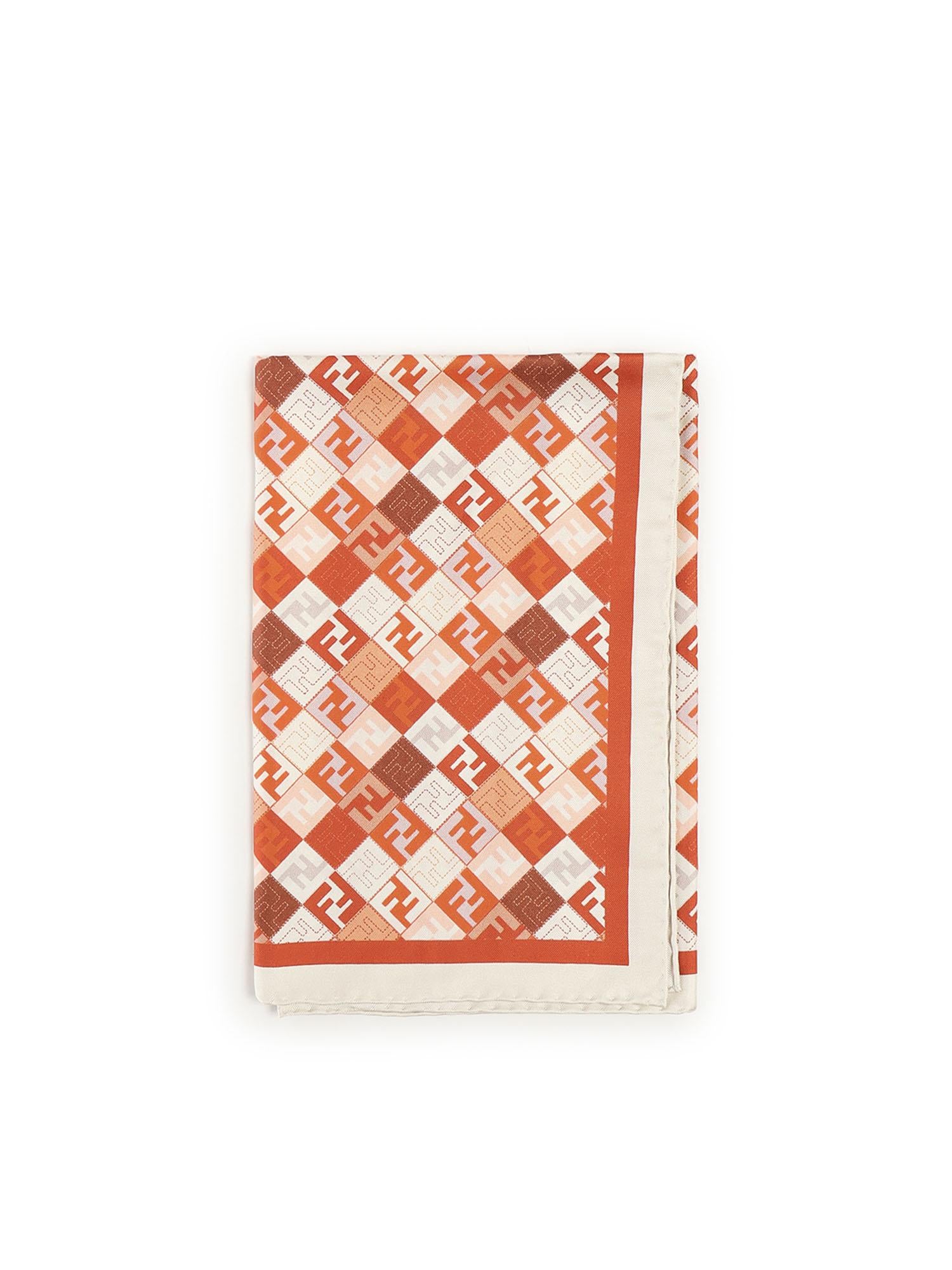 Foulard in seta rossa FXT155 AUMDF0FVW FENDI 