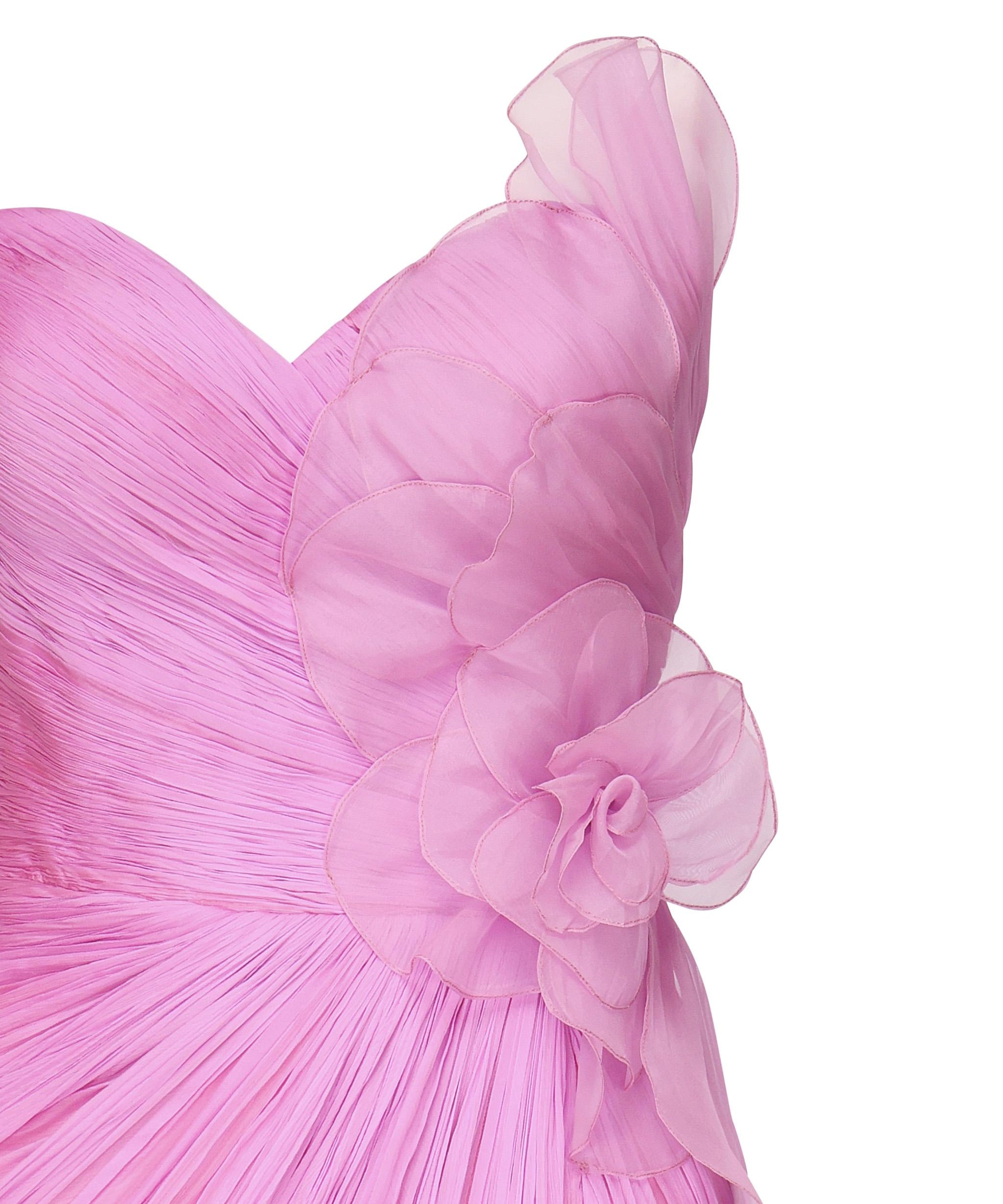 Abito Lia in seta IRS527LIA PINK NEON IRIS SERBAN 
