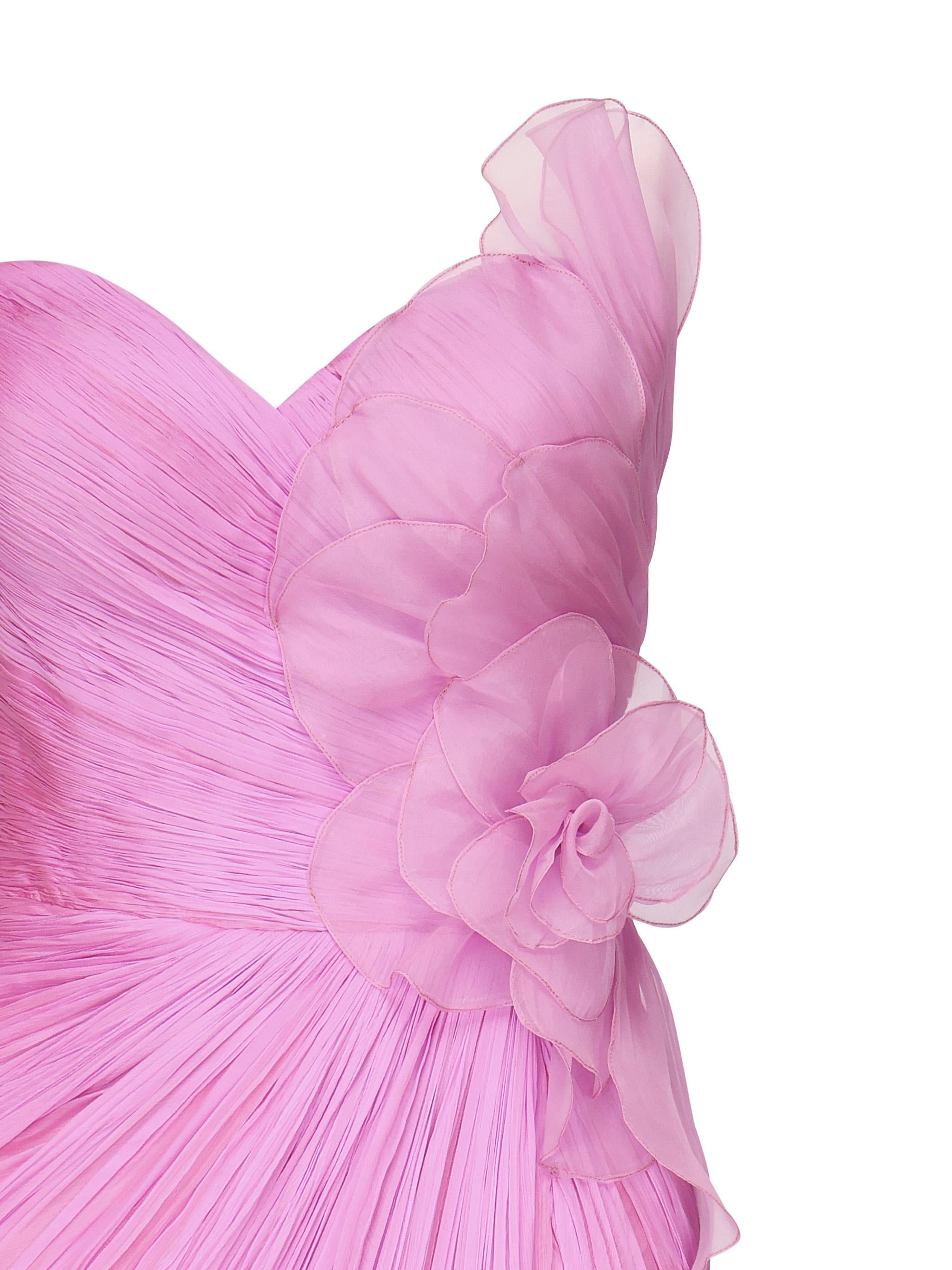 Abito Lia in seta IRS527LIA PINK NEON IRIS SERBAN 