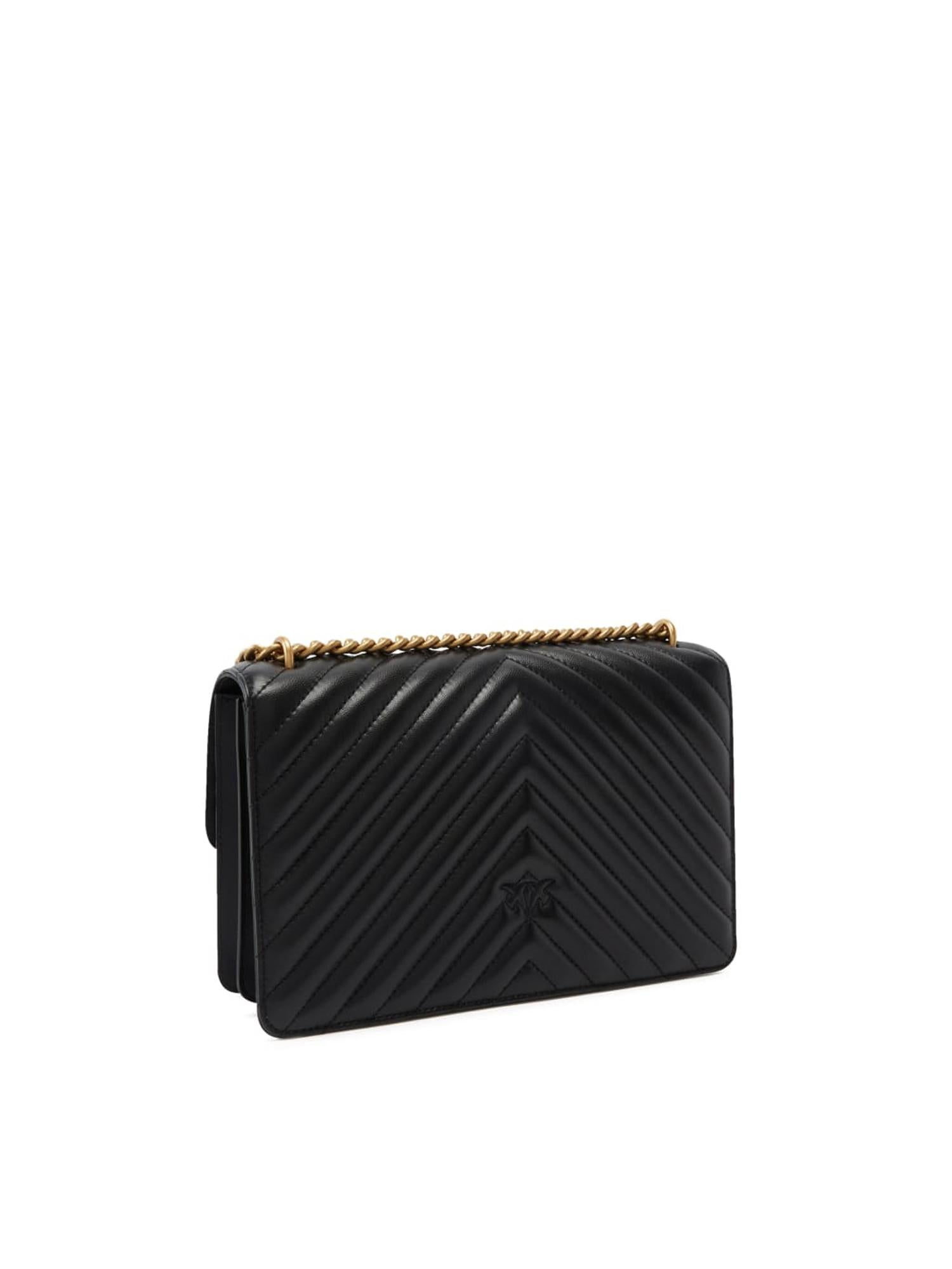 Borsa media a tracolla Love Bag One Chevron 100941 A0GKZ99Q PINKO 