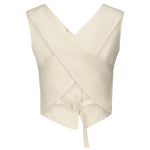 Gilet in twill di viscosa e lino DJ676 IF0041DXXX004 DONDUP 