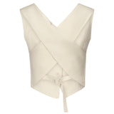 Gilet in twill di viscosa e lino DJ676 IF0041DXXX004 DONDUP 
