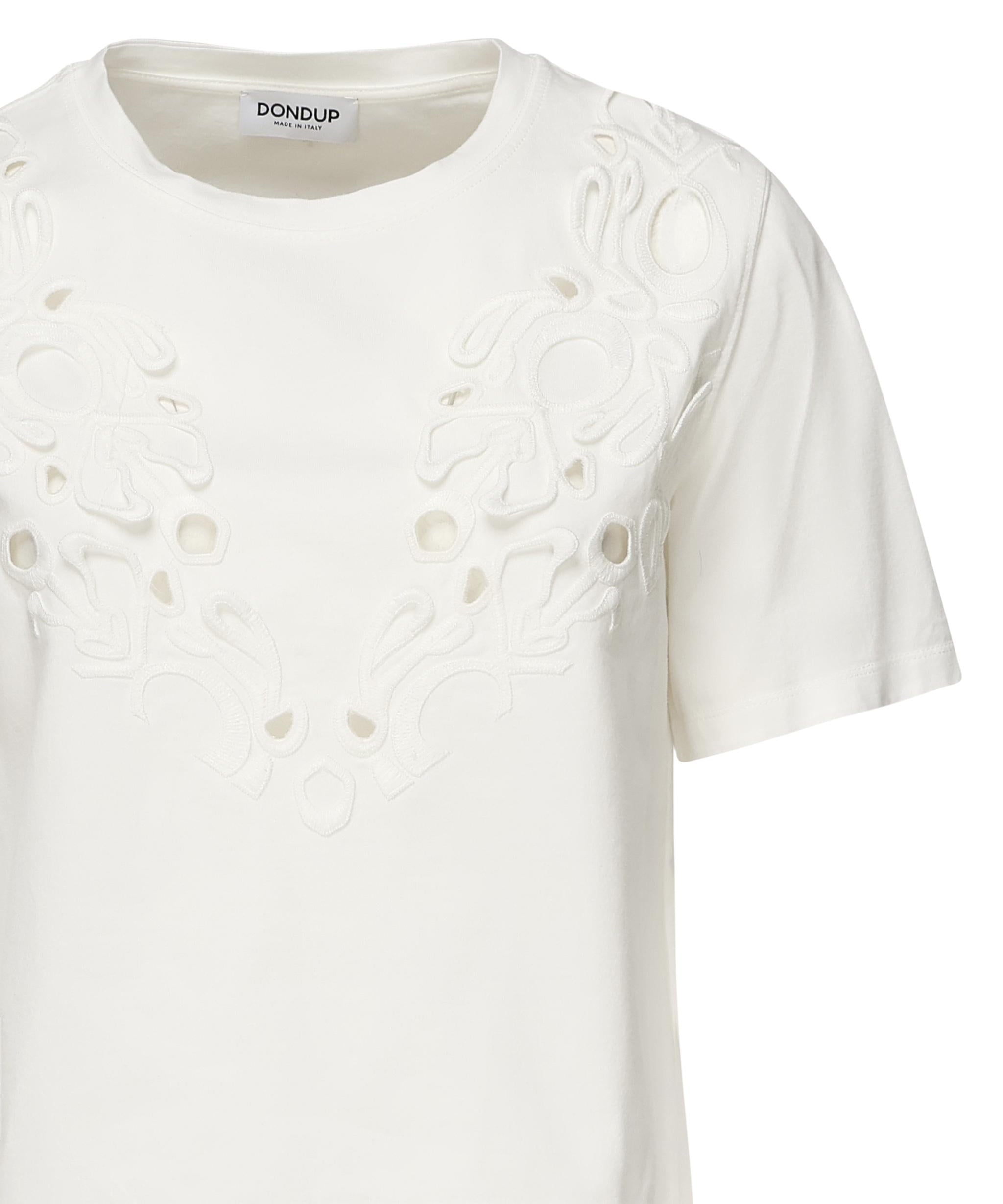 T-shirt cropped in jersey di cotone DS032 JF0352DXXXW000 DONDUP 