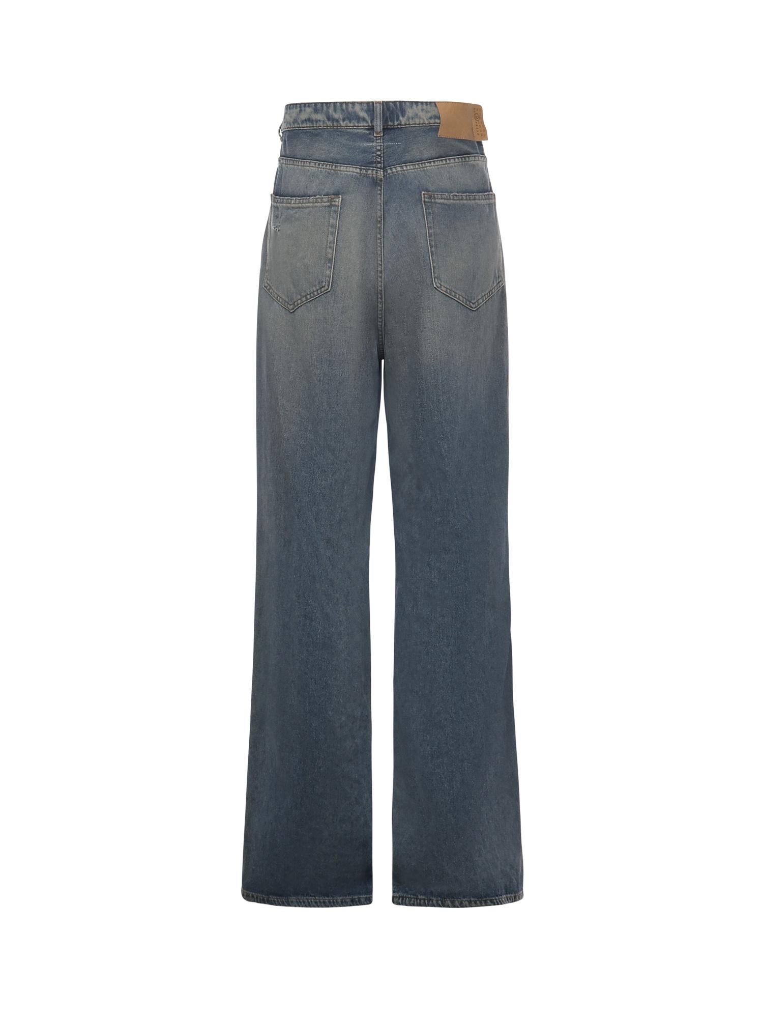 Jeans a gamba larga in denim SH0LA0014 M30017994 MM6 Maison Margiela 