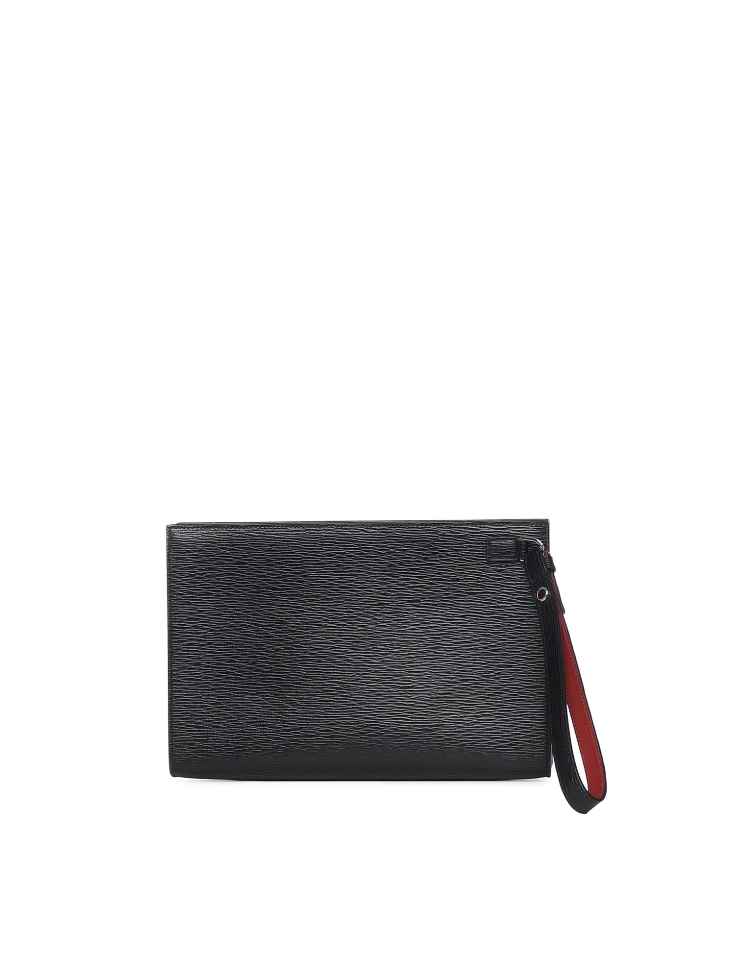 Pouch in pelle con logo 241889 791715001 FERRAGAMO 