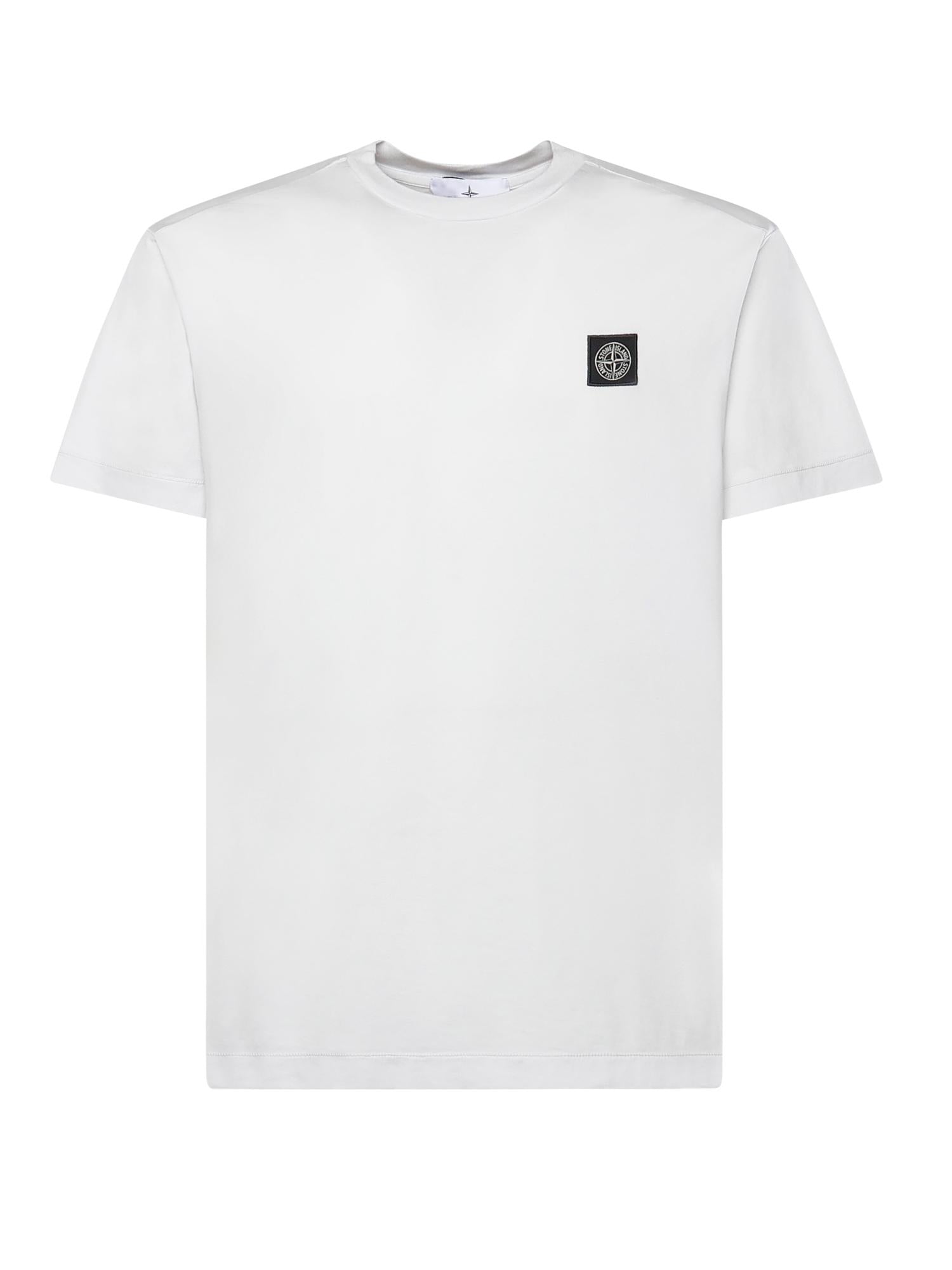 T-shirt con patch Compass in jersey di cotone L1S152100027 S0013V0041 STONE ISLAND 