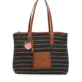 Borsa shopping Cassie con logo 73BS9M801 CASSIENERO/CUOIO V° 73 